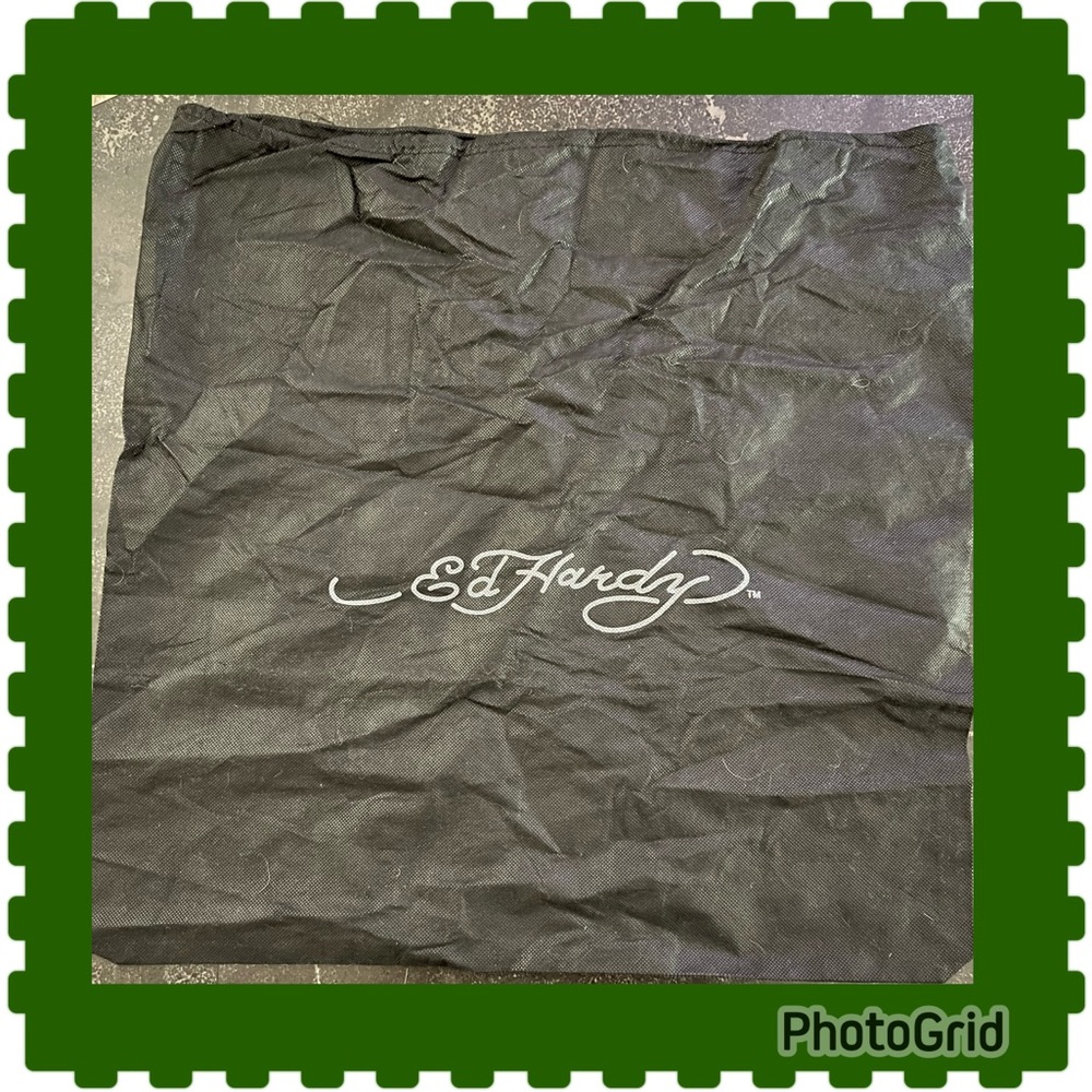 Ed Hardy Black Logo Dust Bag